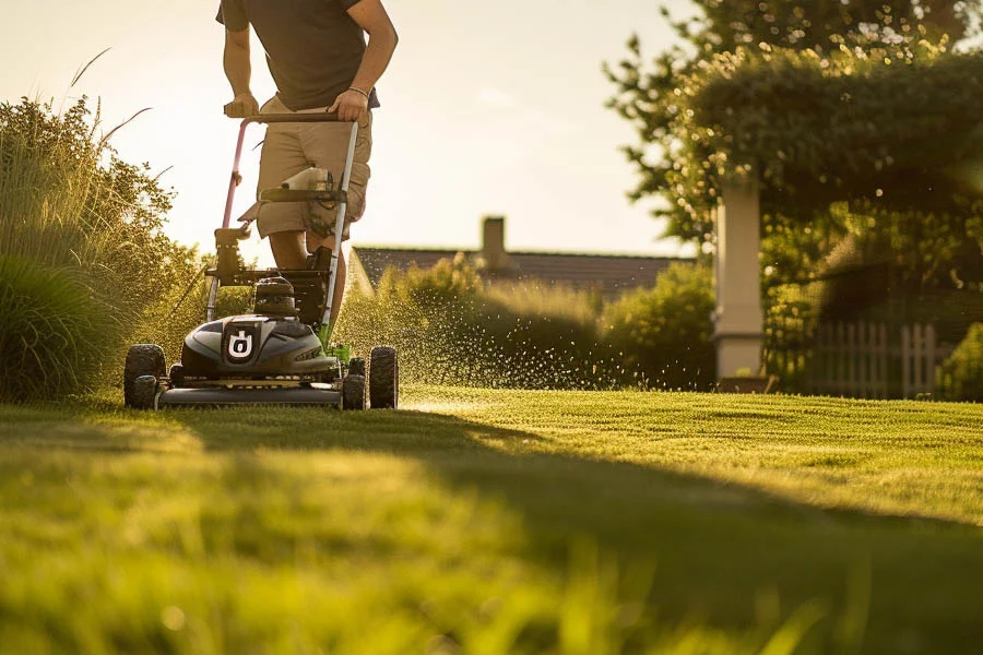 cordless self propelled electric lawn mowers