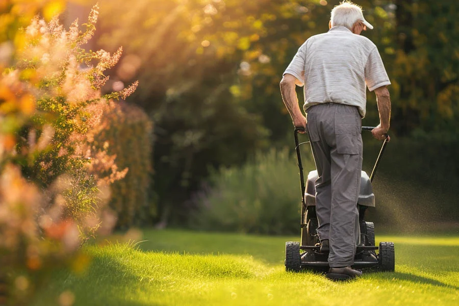 cordless self propelled electric lawn mowers